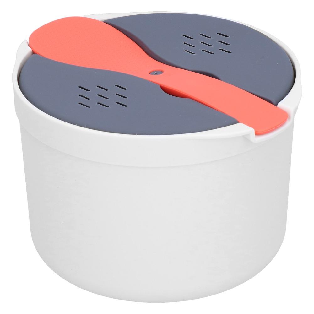 PP Material Rice Steamer Pot 2L Microwave Cookware Set Rice Cooker Steamer For Cooking Vegetables