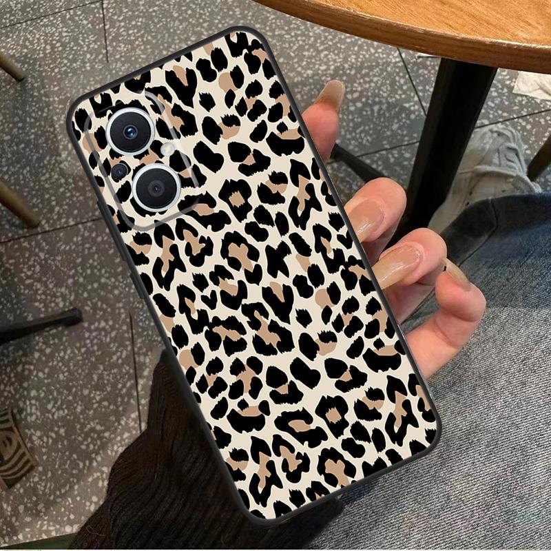 Леопардовая Кожа Для OPPO Reno 14 13 12 11 10 Pro 8T 11F 12F 13F 14F 7 8 Lite OPPO Find X8 X6 X5 X9 Pro Чехол