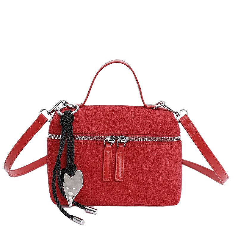 Retro Faux Suede Women Handbags Small Box Designer Bags for Women Shoulder Bag Autumn and Winter Crossbody Bags Clutch Tote Chic