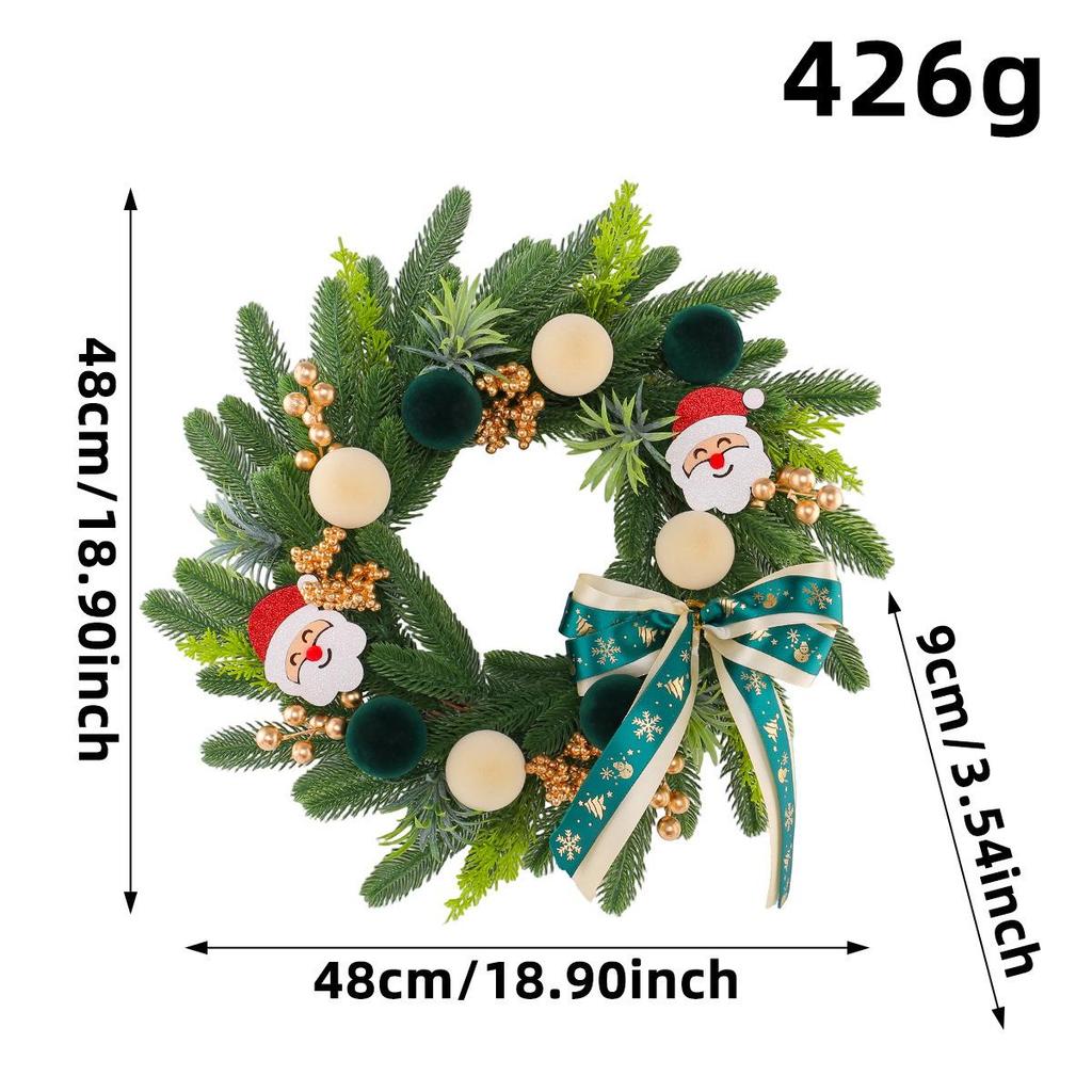 Port Love Christmas Rattan Vine Door Wreath Decoration Prop
