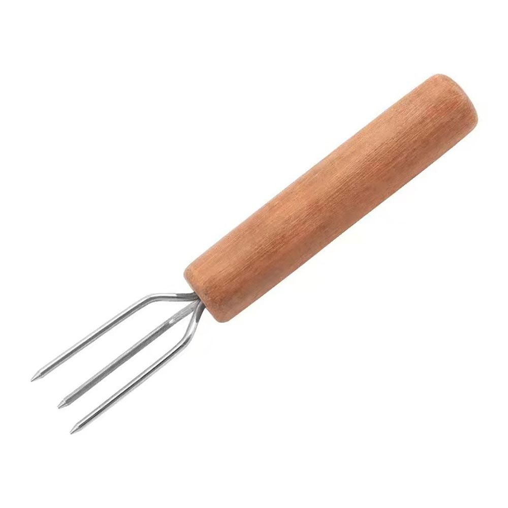 Wood Handle Corn Holders Anti Scalding Barbecue Needle Durable Barbecue Fork