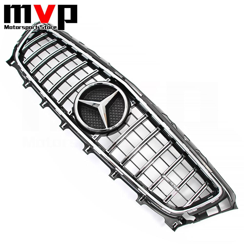 TXVBT1 Hot 2026 New For Benz Chrome GTR Style Upper Grille With Silver OE Style Badge Star Emblem Logo For Mercedes Benz CLS-Class W218