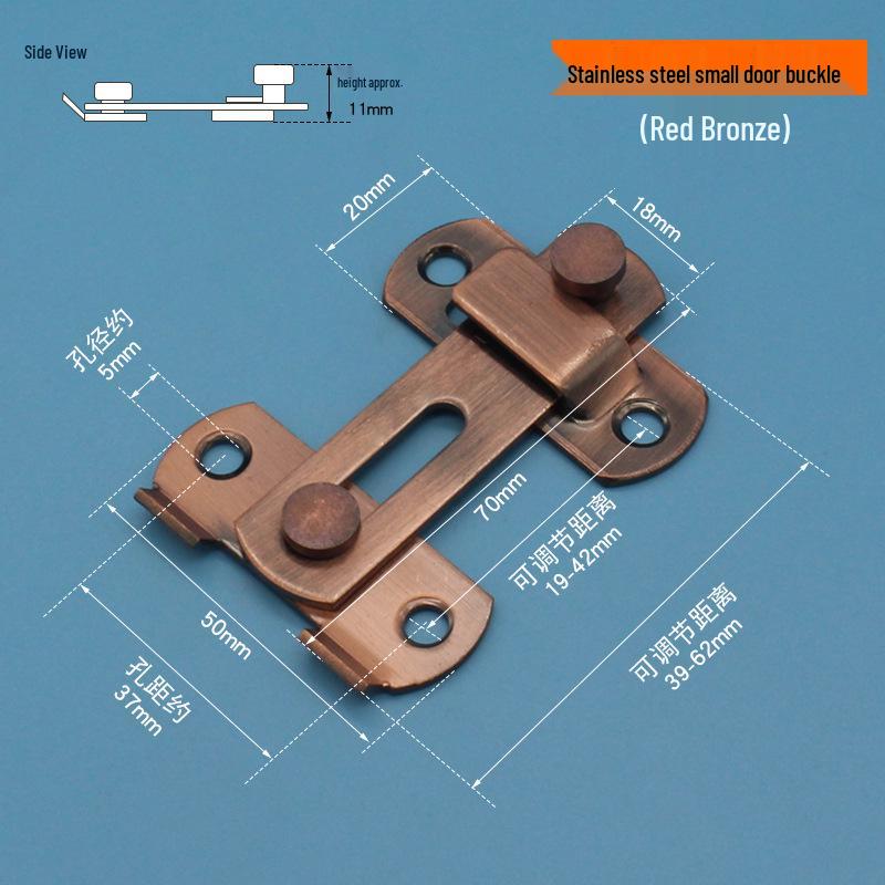 Нержавеющая сталь 90° Задвижка-шпингалет для раздвижных дверей для ванной комнаты и окон