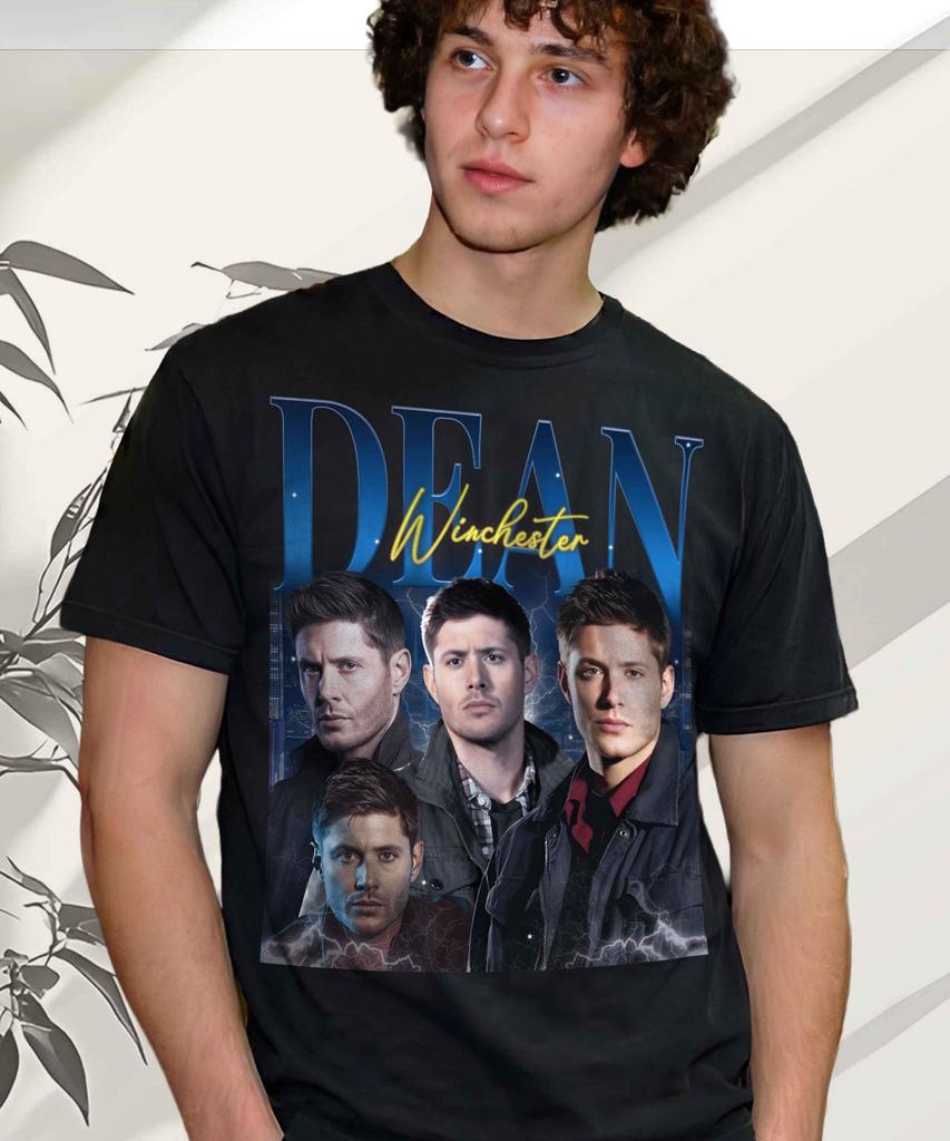 Dean Winchester Supernatural Cast Collage T-Shirt and kids tshirt – 100% Cotton Graphic Tee