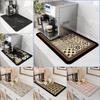 Absorbent Coffee Mat with Rubber Backing – Hides Stains,  Dish Drying Mat Fits Under Coffee Maker/Machine for Kitchen Counters
