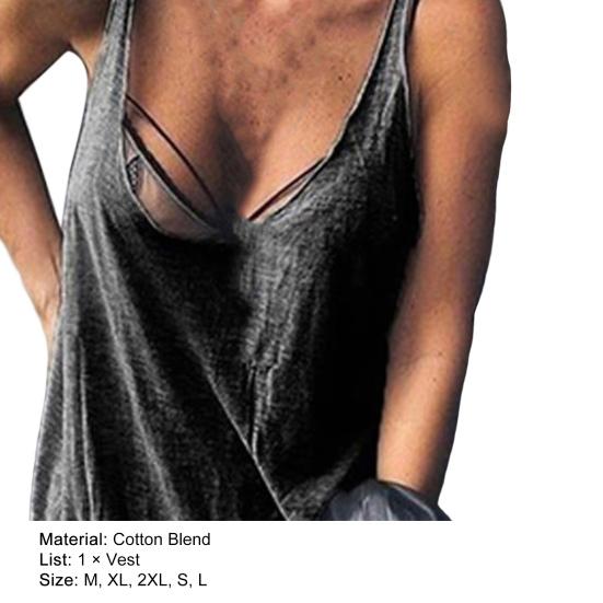Тонкий женский жилет без рукавов с U-образным вырезом, женские повседневные однотонные свободные футболки