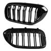 Zealhot Передние ноздри, совместимые с BMW 5 серии 550i, черная решетка радиатора, G30, G31, G38, 525i, 530i, 540i, (2018-2020), (глянцевый (двойной))