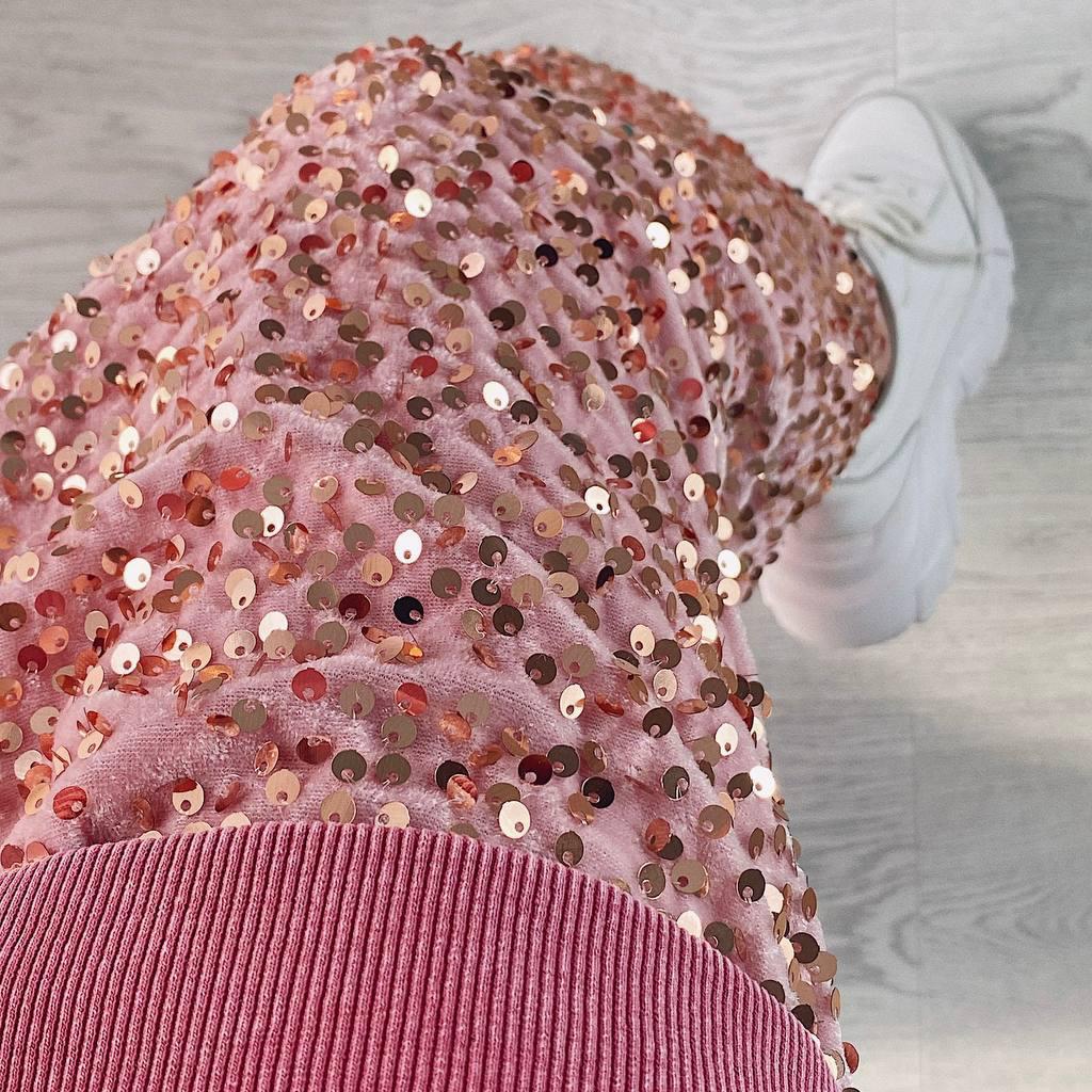 Осенне-зимнее сплошное бархатное платье миди с блестками, универсальная элегантная сексуальная женская юбка