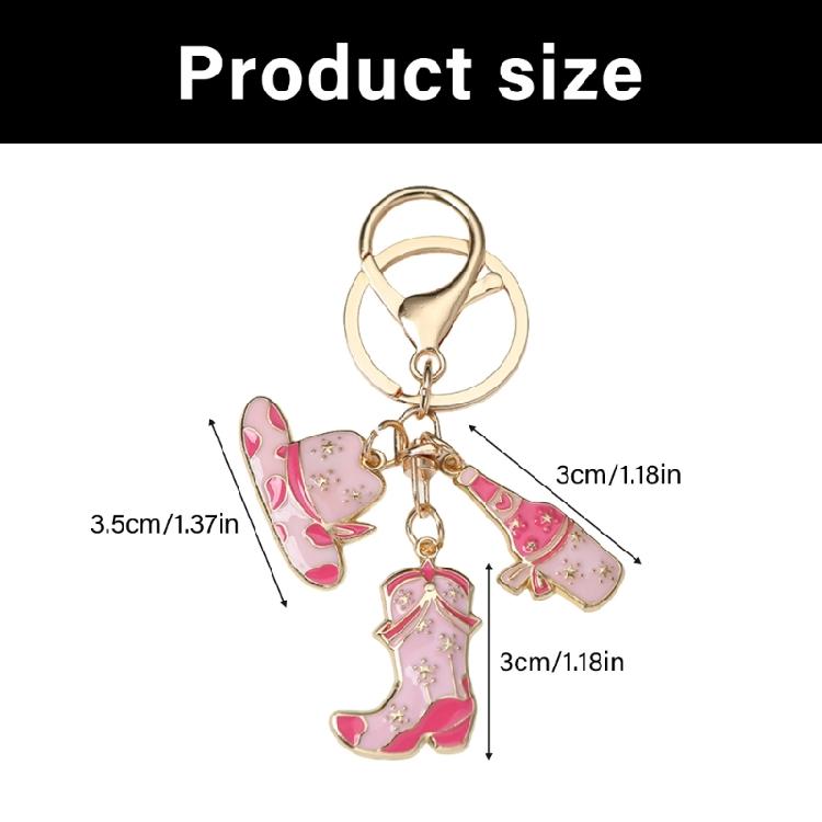 Modern Western Styles Metal Bag Charm Decorative Hat Boot Ornament Fashion Bag Pendant Phone Decors For Daily Use