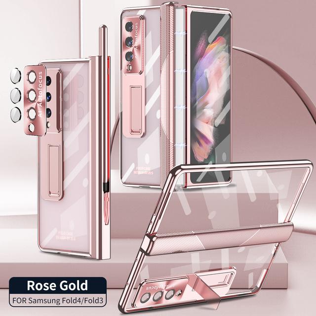 Магнитный кронштейн для Samsung Galaxy Z Fold 3 Fold 4 Покрытие корпуса Жесткий слот для ручки Шарнир Защитная пленка Крышка