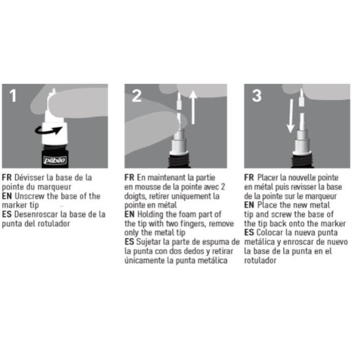 Маркер для кожи - PEBEO - Setacolor - Тонкий наконечник - Несмываемый - Доступно несколько цветов