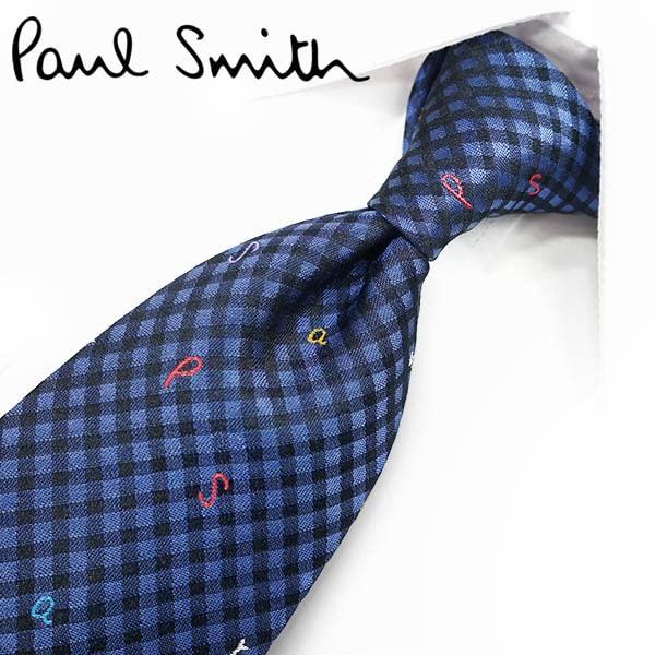 [Paul Smith] Темно-синий галстук - Возможна подарочная упаковка (Подарок на День Рождения Рождество) PS203 Темно-синийМультиколор [Товар]