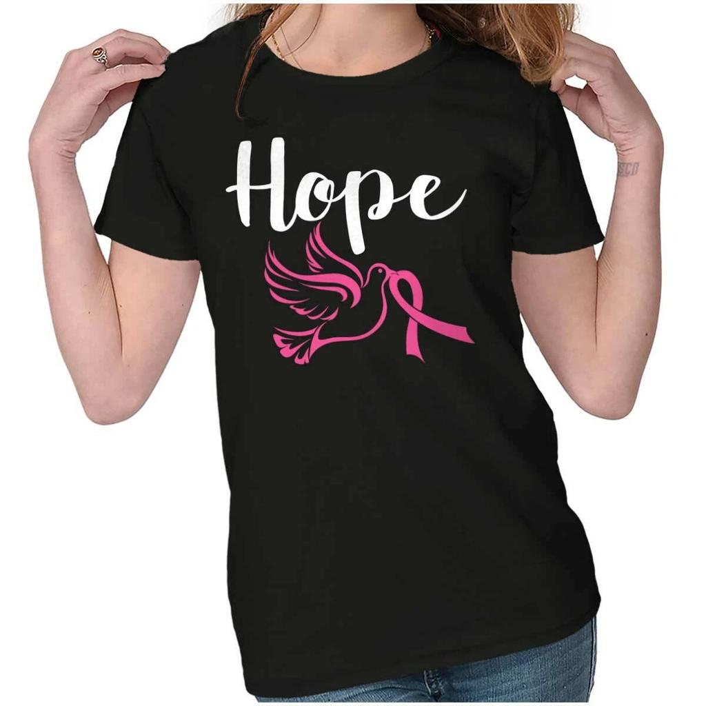 Hope Pink Ribbon Breast Cancer Awareness BCA Womens Top Junior Graphic Tee