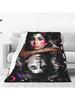 Amy Singer Winehouse Fleece Throw Blanket Lightweight Cozy Fuzzy Microfiber Blanket For Couch Sofa Bed 80x60