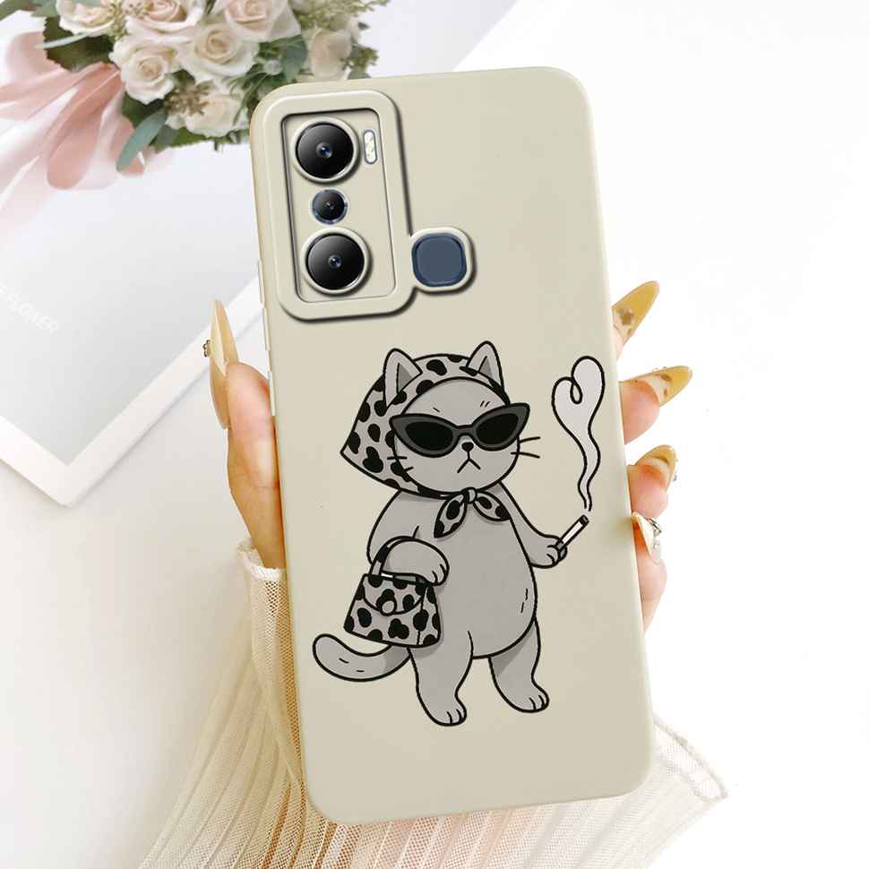 For Infinix Hot 20i X665C X665E Cases Flower Butterfly Silicone Soft Cover For Infinix Hot 20i Hot20i Phone Back Cover Casing