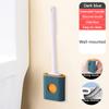 Toilet Brushes Long Handled Toilet Cleaning Brush Silicone Wc Flat Head Flexible Soft Bristles Brush Bathroom Accessories