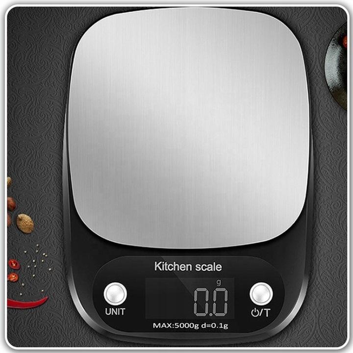 Precyzyjna Waga Kuchenna 5Kg 0,1G Wyświetlacz Lcd Jubilerska + Baterie