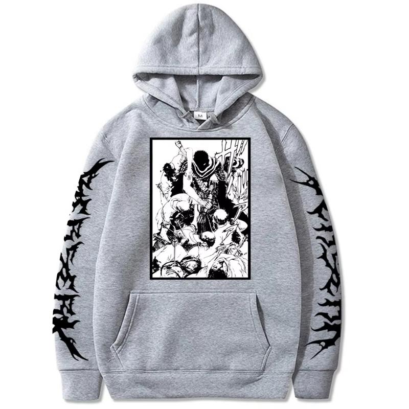 Japan Anime Berserk Harajuku Guts Manga Hoodies Sweatshirts Gothic Cartoon Streetwear Men Women Oversized Long Sleeve Hoodies