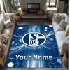 Schalke 04 FC Printed Crystal Velvet Rug Non‑Slip Crystal Velvet Carpet For Sofa Bedroom Indoor Home Decoration