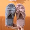Fashion Women Slipper Winte Autumn Pure Color Rabbit Hair Open Toe Indoor Wood Floor Warm Zipper Soft Sole Slippers Comfort Beautiful
