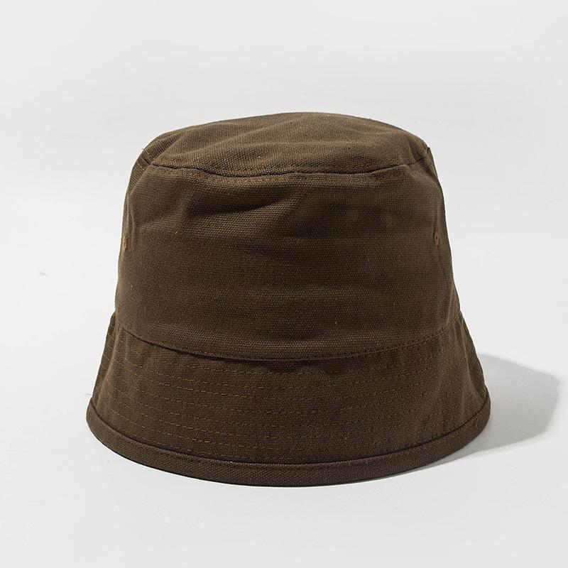 Small Niche Solid Color Retro Bucket Hat Basin Hat Fashionable Street Men's Women's Cotton Linen Fisherman Hat
