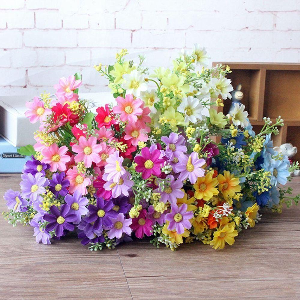 7-pronged Simulation Flower Cute Silk Flower 28 Heads Artificial Daisy Outdoor Floral