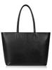 Tote Bag Saffiano Leather Genuine Leather Large Capacity Black [Mura] Women's Men's