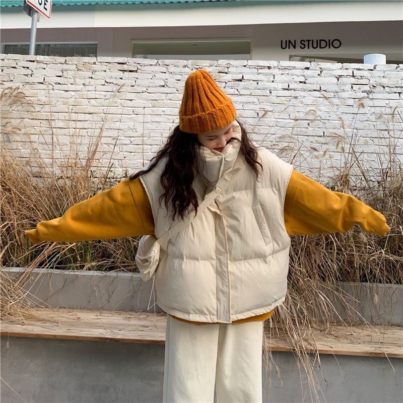 Down Cotton Autumn and Winter New Stand-up Collar Thickened Cold-proof and Warm Thickened Casual Commuter Jacket