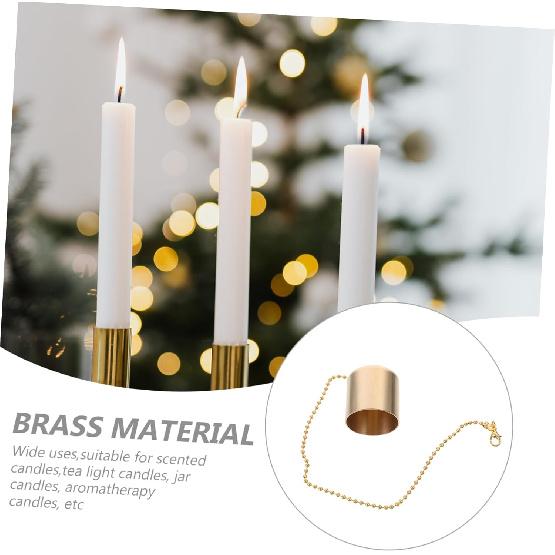 Zerodeko 2 шт. Латунный абажур Гаситель масляной лампы Гасящая крышка Гаситель пламени Гаситель фитиля Безопасная головка факела