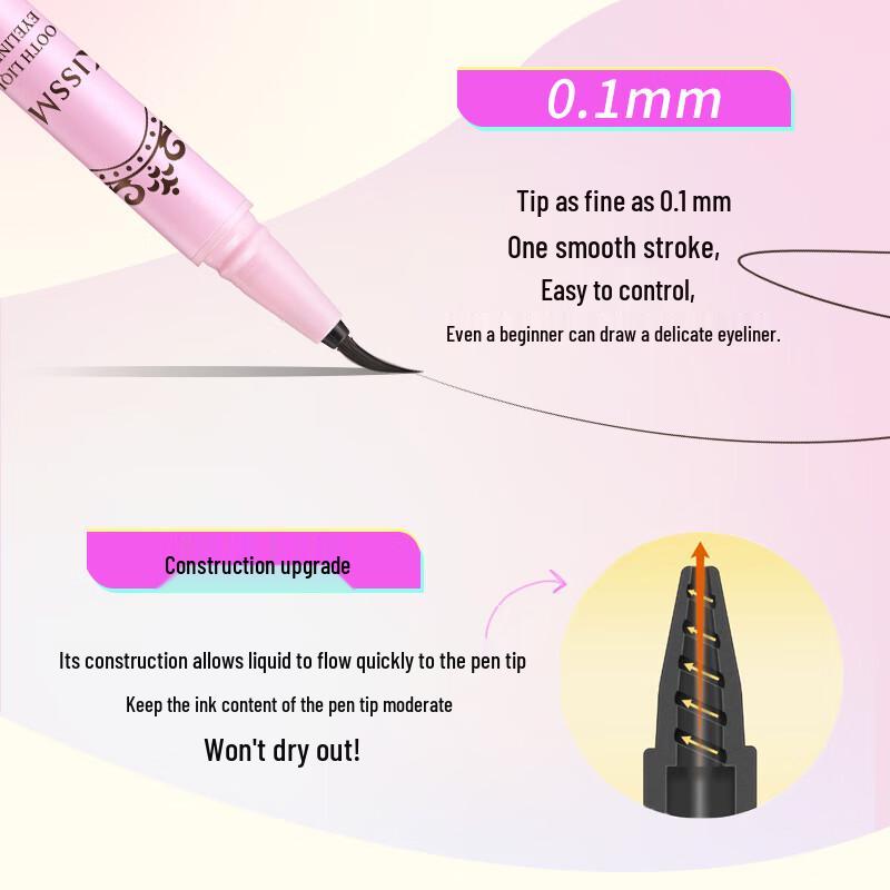 Kiss Me Водостойкая жидкая подводка для глаз с ультратонким аппликатором