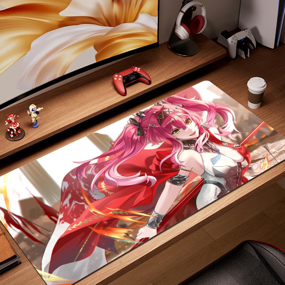 HYBXAXC LUPA Wuthering Waves Game Mouse Pad Large Keyboard Ergonomic Office Rubber PC Non-slip Anti-fray Home Custom Best Price