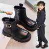 Весна и осень Черные сапоги принцессы в западном стиле Корейская версия Модные сапоги Martin в британском стиле для мальчиков