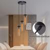 Lampe suspendue - NETTLIFE - 3 flammes - Noir - Métal - Hauteur réglable