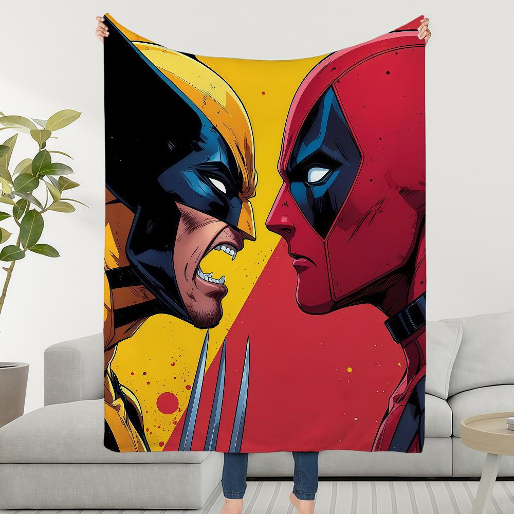 Blanket AND Throw Super Cosy Plush Living Room Sofa Couch W-WolverineS-ES Childish Birthday D-DeadpoolS-ES Gifts