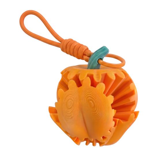 Rotating Pumpkin Figurine 3D Printed Gear Ball Fidget Toy, Flexible Spinner Ornaments, Anxiety Relief Hand Toys Stress Sensory Toy for Home