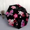 1pc Pink Floral Butterfly Pattern Umbrella with Plastic Handle,Suitable for All Seasons Home Travel Outdoor UmbrellaDD709