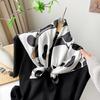 Panda Scarf Elastic Satin Print High-end Breast Wrap Scarf for Women's Spring and Summer New Small Square Scarf Scarf