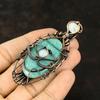 Evil Eye Amazonite Gemstone Copper Pendant Copper Wire Wrapped Jewelry Moonstone Jewelry Handmade Pendant Amazonite Jewelry Engagement Gift