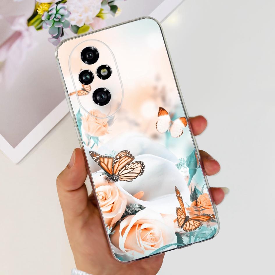 For Huawei Honor 200 Pro 5G Case New Stylish Flower Slim Soft Clear Silicone Phone Cover For Honor 200 Pro Bumper Honor200 Coque