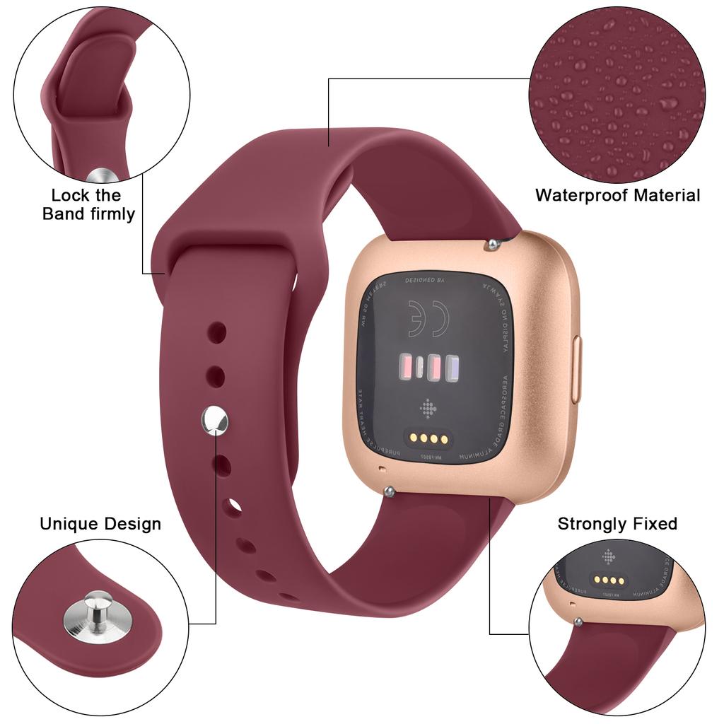 Силиконовый ремешок для Fitbit Versa 2 1 Lite, сменный спортивный ремешок для часов, браслет для Fitbit Versa 2 Lite, водонепроницаемый браслет