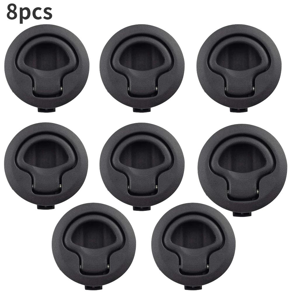 1/2/4/8/10 шт. Круглая врезная защелка с захлопыванием для автодома, лодки, морской палубы, люков, подъемная ручка, без ключа, морской палубный шкафчик