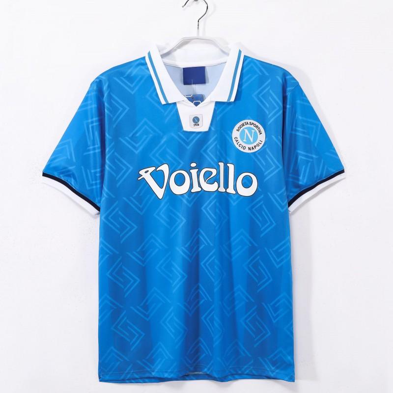 Retro Napoli Club Soccer Jersey Short Sleeve Unisex Streetwear Casual Hip Hop Style