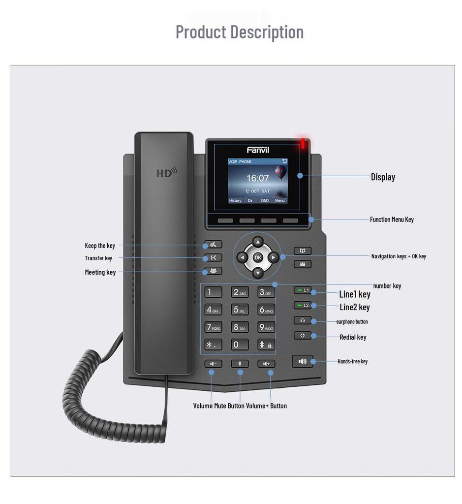 SIP VoIP IP-телефон Fanvil X3S для офисов