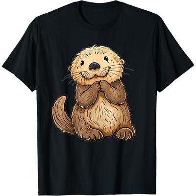 Милая морская выдра I Детская футболка с морской выдрой