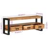 TV Cabinet 120 x 30 x 45 cm Solid Acacia Wood