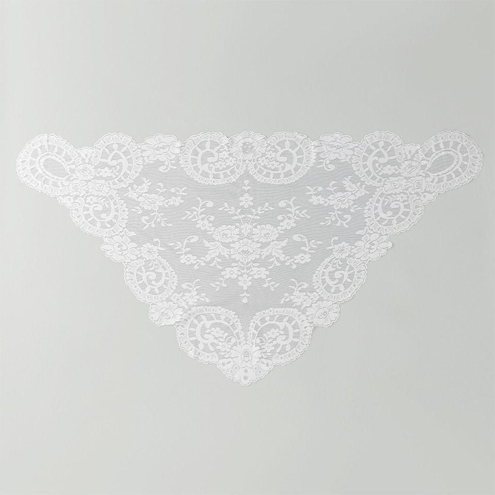 French Style Lace Triangle Scarf Vintage Wedding Headscarf All-match Crochet Head Scarf Party