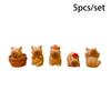 Мини Капибара Смола Миниатюрная Фигурка Смола DIY Аксессуары Настольные Маленькие Украшения Самодельные Украшения для Автомобиля Фигурки