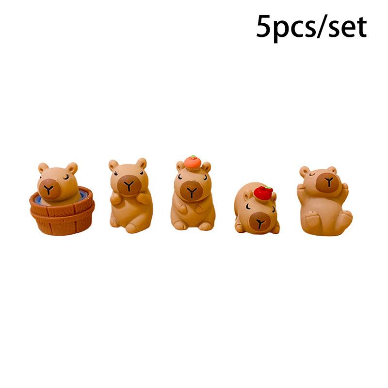 Мини Капибара Смола Миниатюрная Фигурка Смола DIY Аксессуары Настольные Маленькие Украшения Самодельные Украшения для Автомобиля Фигурки
