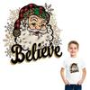 Retro Christmas Iron-On Transfers Clothes Stickers Diy Heat Press Appliqued Hoodies Parches Ropa Iron On Patch Arts Crafts