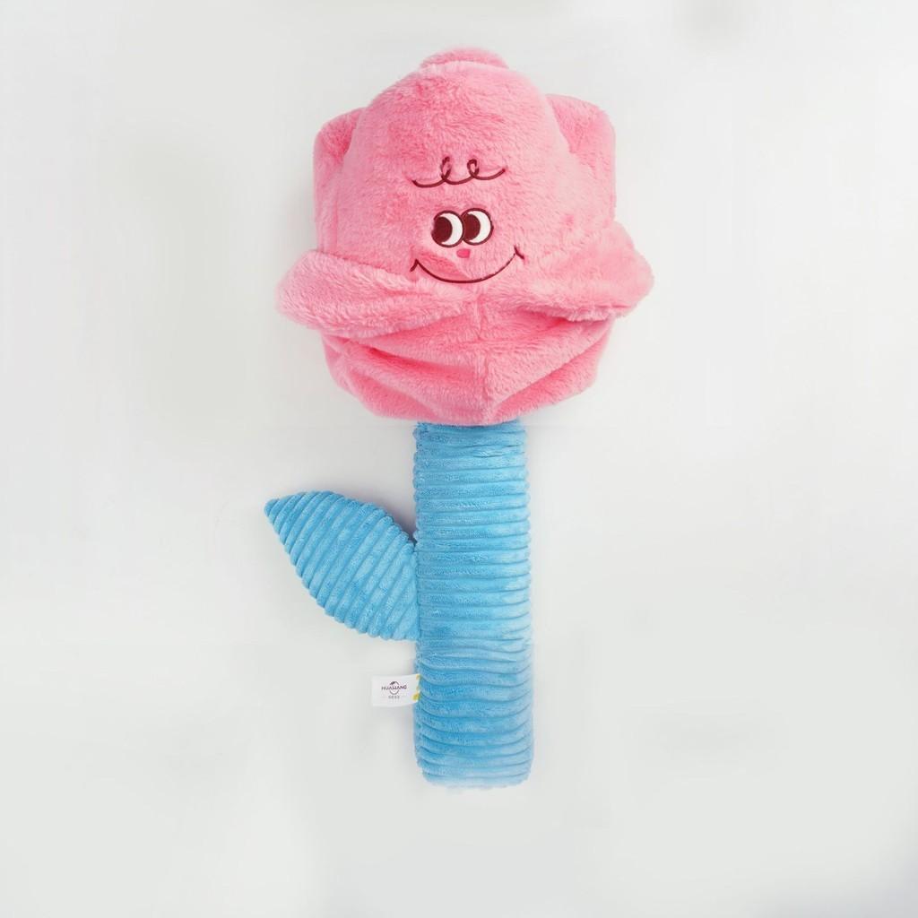 Красивые Плюшевые Цветы Розы Желтого и Розового Цвета Варианты 48 см и 85 см